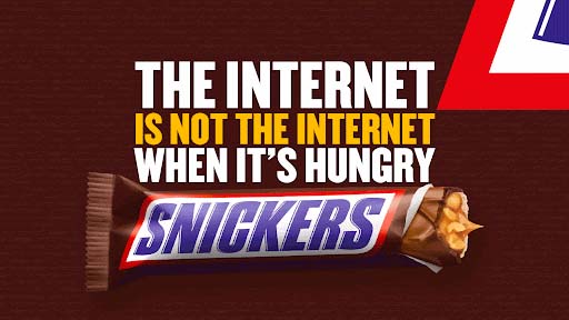 The internet is not the internet when it’s hungry in latest Snickers campaign Via Thinkerbell