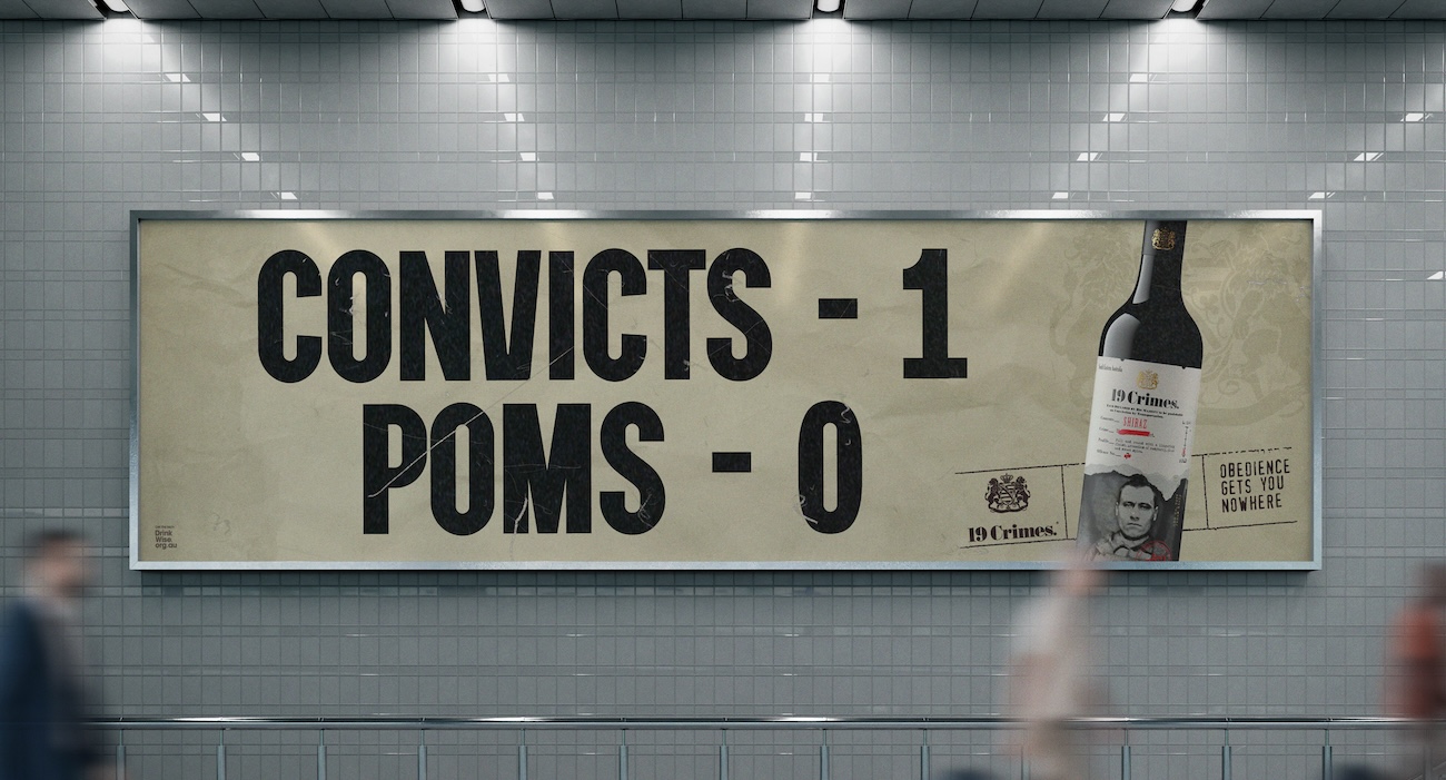 19 Crimes brings Ashes banter to Brisbane Airport in new billboards via TWE X Splash